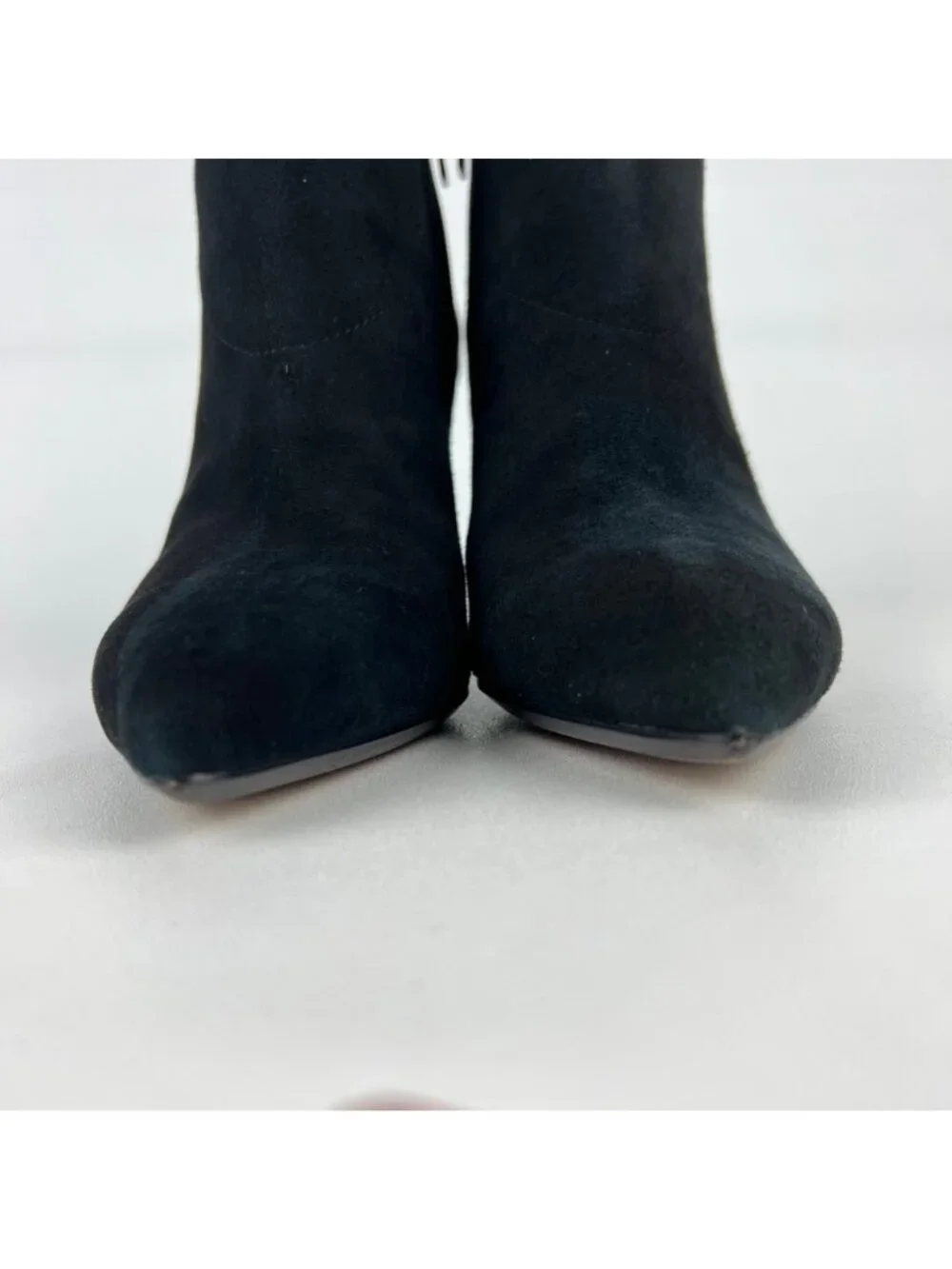 Loeffler Randall Lia Black Ivory Suede Snake Print Block Heel Bootie 6